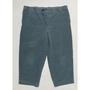 Orvis Pants Womens Size 14 X 25 Corduroy Drawstring Relaxed Fit Baggy Teal